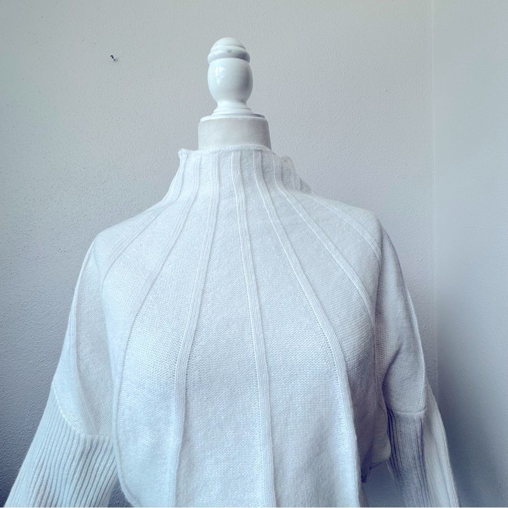 Commense Mock Neck White Piping Chunky Turtleneck SZ XS NEW - Picture 5 of 15
